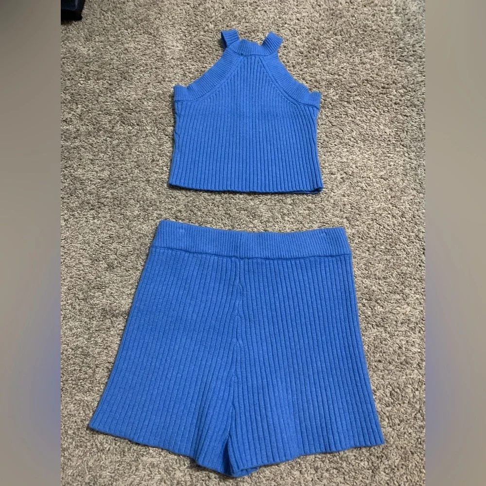 ACOA Ribbed Knit Short Set - Picture 4 of 5